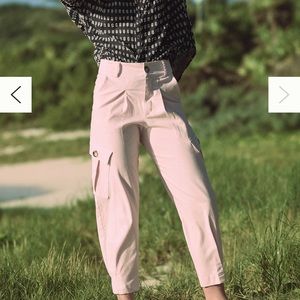 Anthropologie Cargo Harem Pants White Size Medium